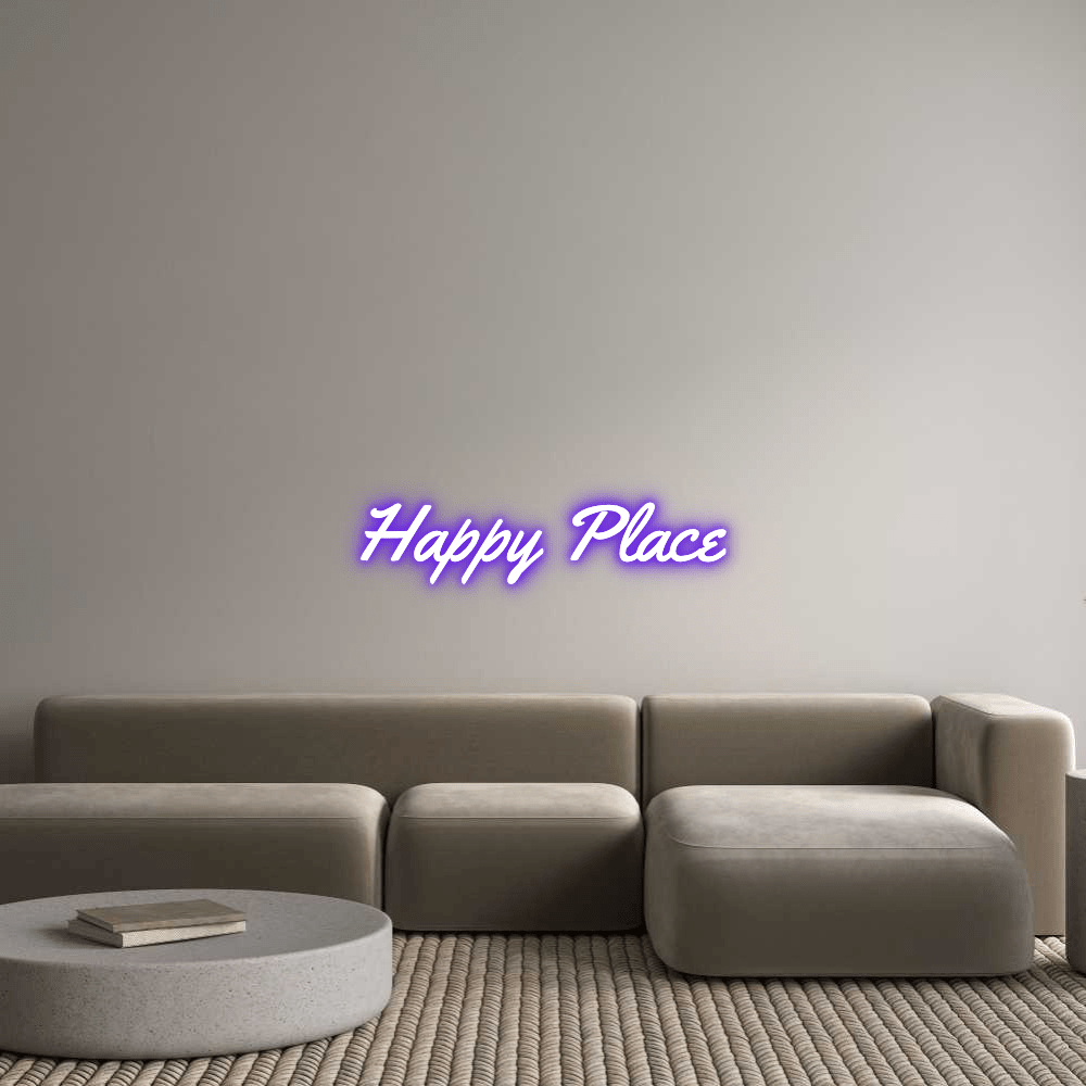 Gestalte deinen Neonschriftzug Happy Place - Signio Technology Enterprise