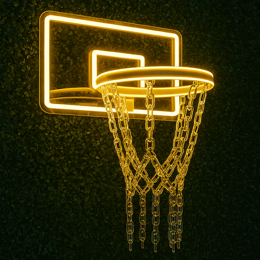 Neon Schild – Basketballkorb "Golden Hoop" - Signio Technology Enterprise