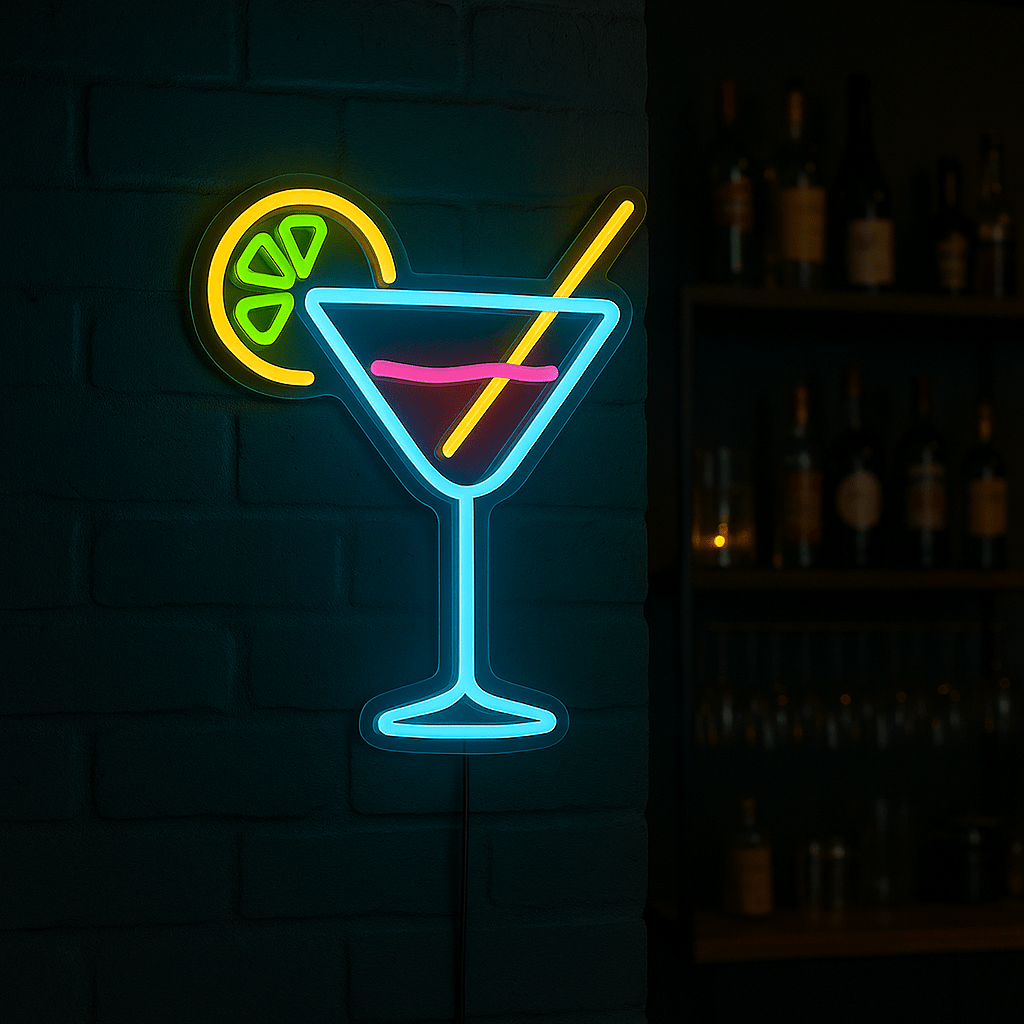 Neon Schild – Cocktailglas - Signio Technology Enterprise