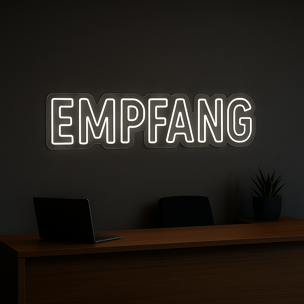 Neon Schild – Empfangsbereich - Signio Technology Enterprise