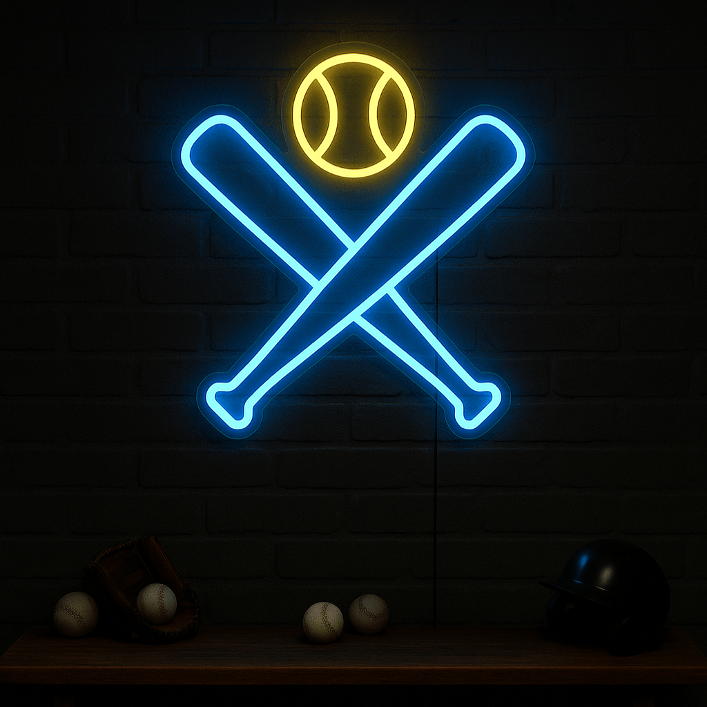 Neon Schild – Baseballschläger & Ball - Signio Technology Enterprise