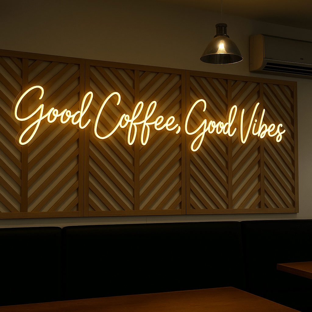 Neon Schild „Good Coffee, Good Vibes“ - Signio Technology Enterprise