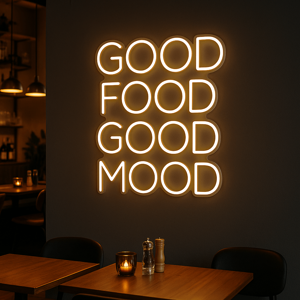 Neon Schild - GOOD FOOD GOOD MOOD - Signio Technology Enterprise