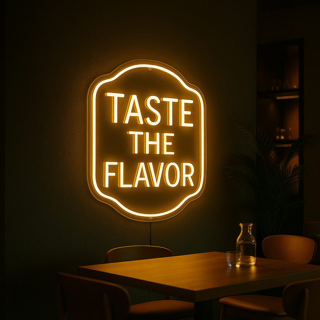 Neon Schild - Taste The Flavor - Signio Technology Enterprise