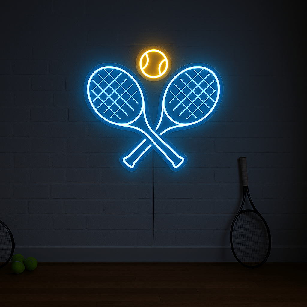 Neon Schild – Tennisschläger & Ball - Signio Technology Enterprise